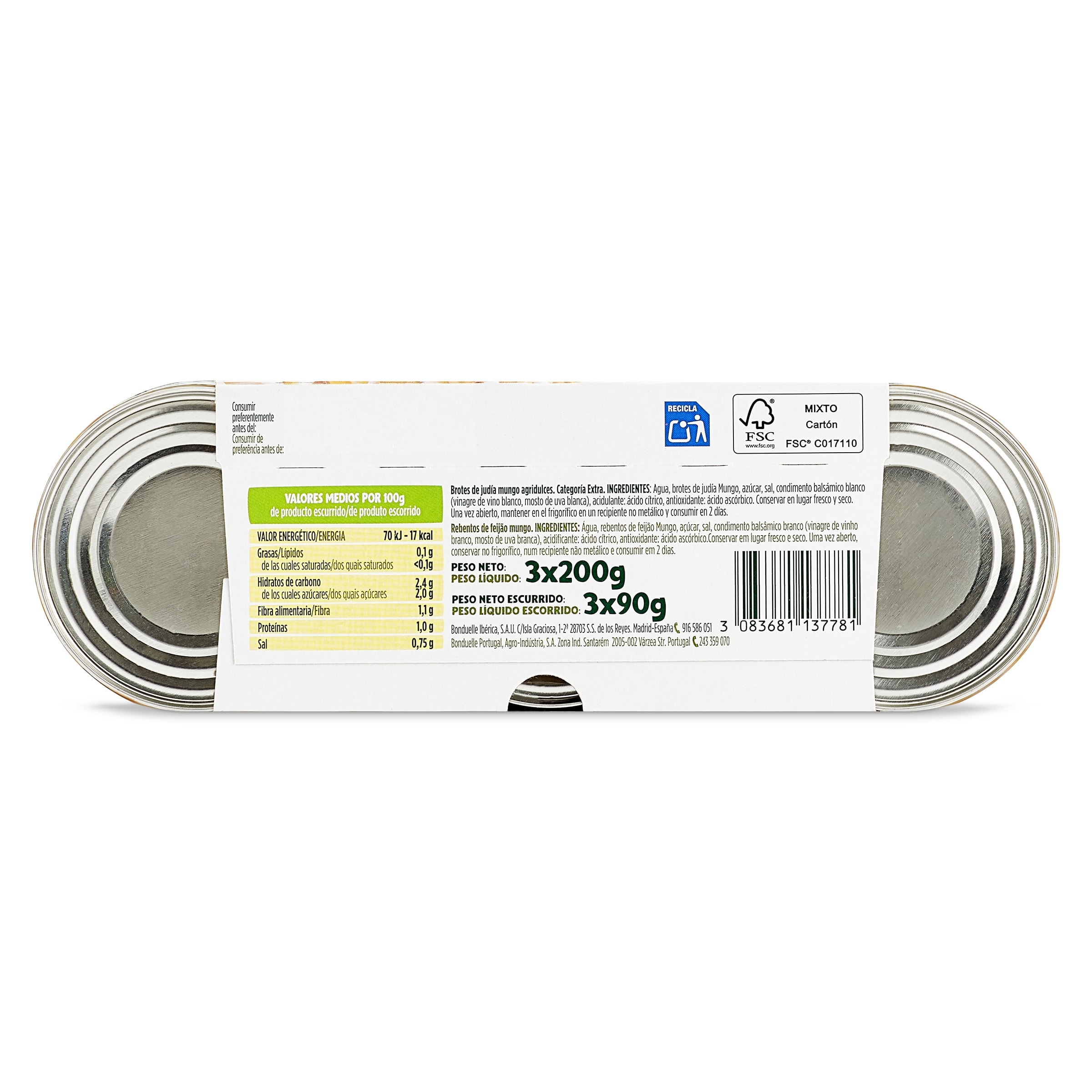 Brotes de soja Bonduelle 3 x 90 g