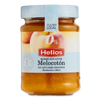 Mermelada de melocotón extra sin azúcares añadidos Helios frasco 280 g-0