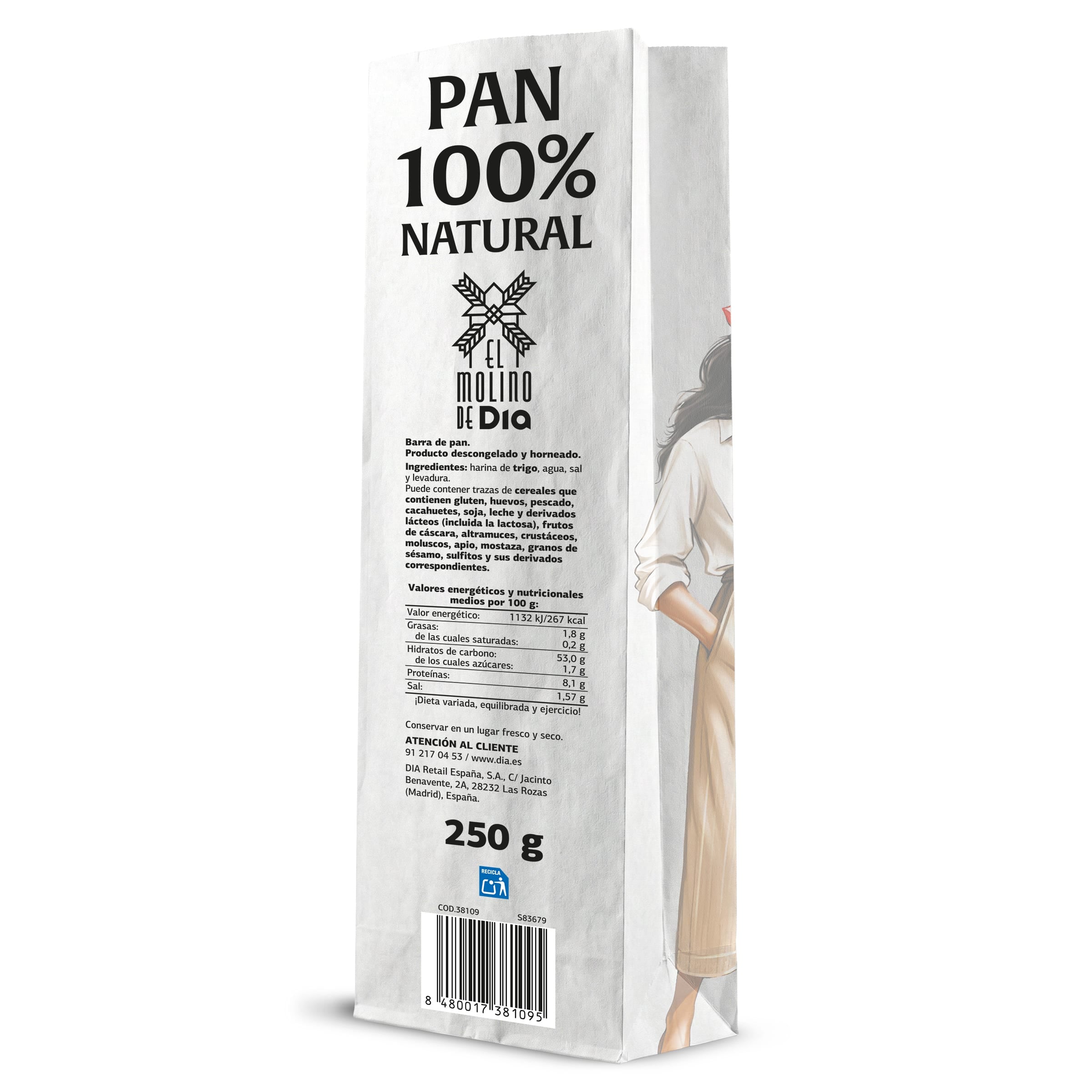 Barra de pan Diana El Molino de Dia 250 g