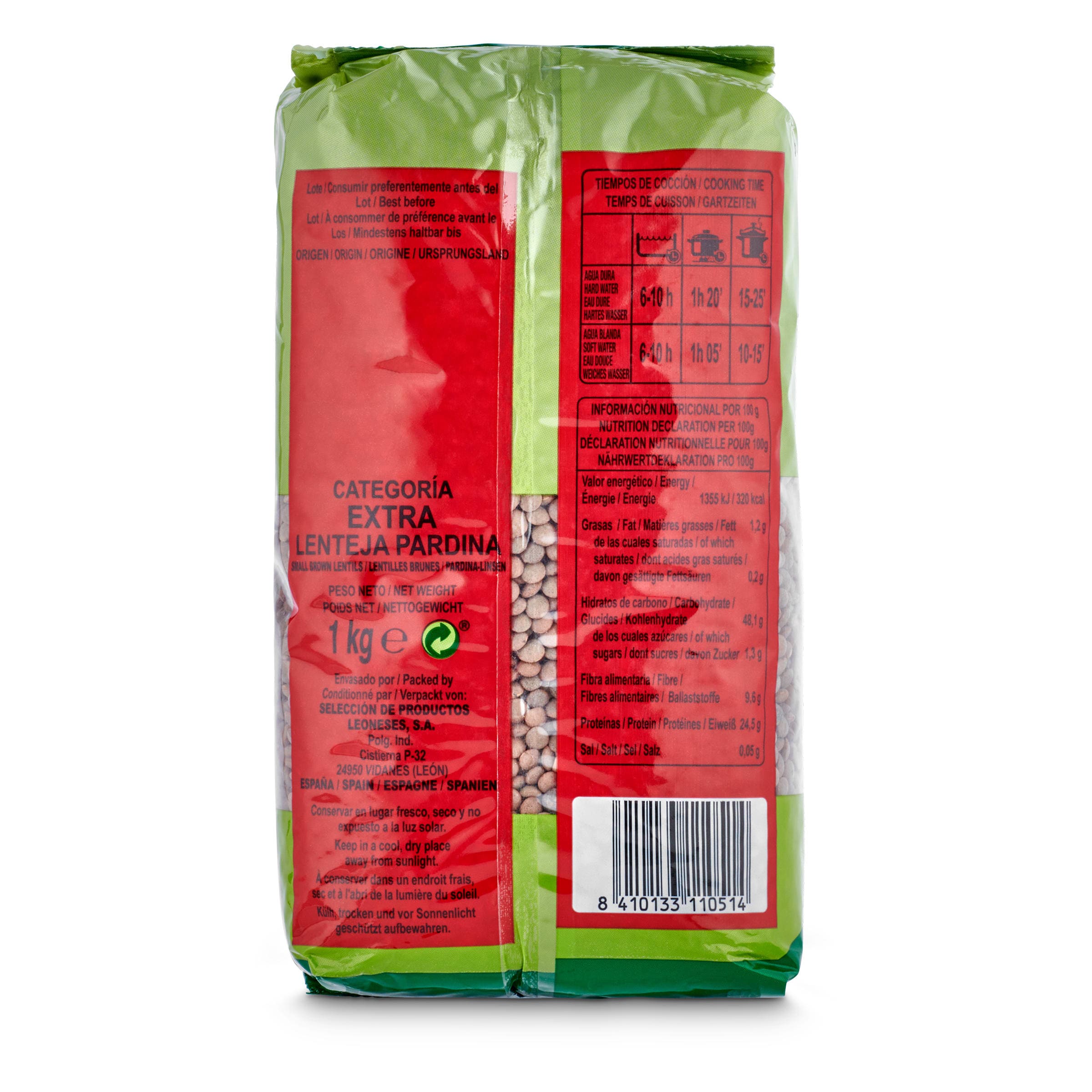 Lentejas pardinas La Asturiana 1 Kg