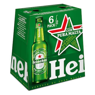 Cerveza Heineken botella 6 x 25 cl-0