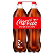 Refresco de cola clásica Coca-Cola botella 2 x 2 l