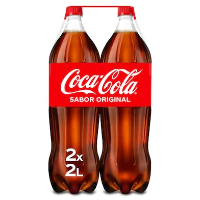 Refresco de cola clásica Coca-Cola botella 2 x 2 l-0