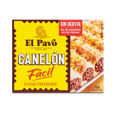 Placas para canelones precocidas EL PAVO CAJA 125 GR-1 Placas para canelones precocidas EL PAVO CAJA 125 GR-1