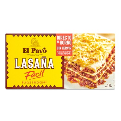 Placas para lasaña EL PAVO CAJA 200 GR-1 Placas para lasaña EL PAVO CAJA 200 GR-1