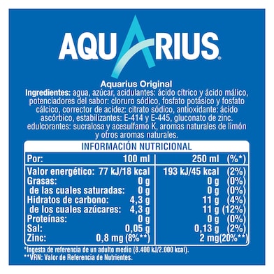 Bebida refrescante de limón Aquarius botella 1.5 l-1