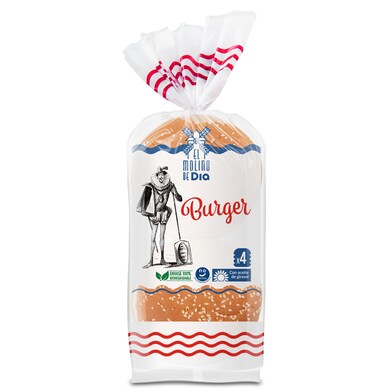 Pan de hamburguesa EL MOLINO DE DIA BOLSA 220 GR-1 Pan de hamburguesa EL MOLINO DE DIA BOLSA 220 GR-1