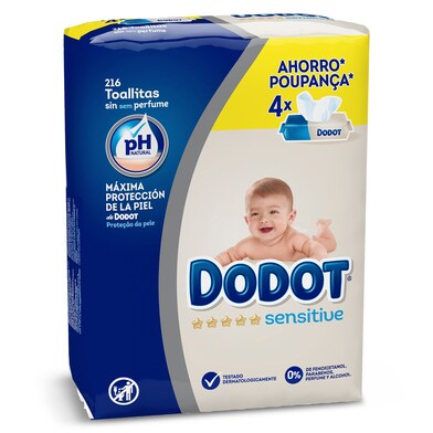 Toallitas para bebés Dodot bolsa 216 unidades-0