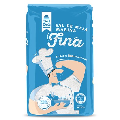 Sal marina de mesa fina Dia paquete 1 Kg-0