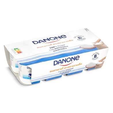 Yogur natural azucarado Danone pack 8 x 120 g-0