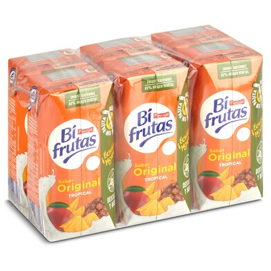 Bebida con leche tropical Pascual Bifrutas brik 3 x 330 ml-0