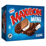 Helado mini de nata con gotas de chocolate 6 unidades Nestlé Maxibon caja 306 g