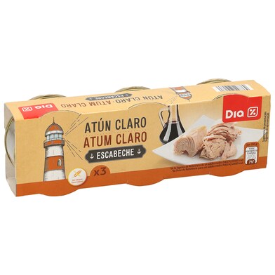 Atún claro en escabeche Dia lata 3 x 52 g-0