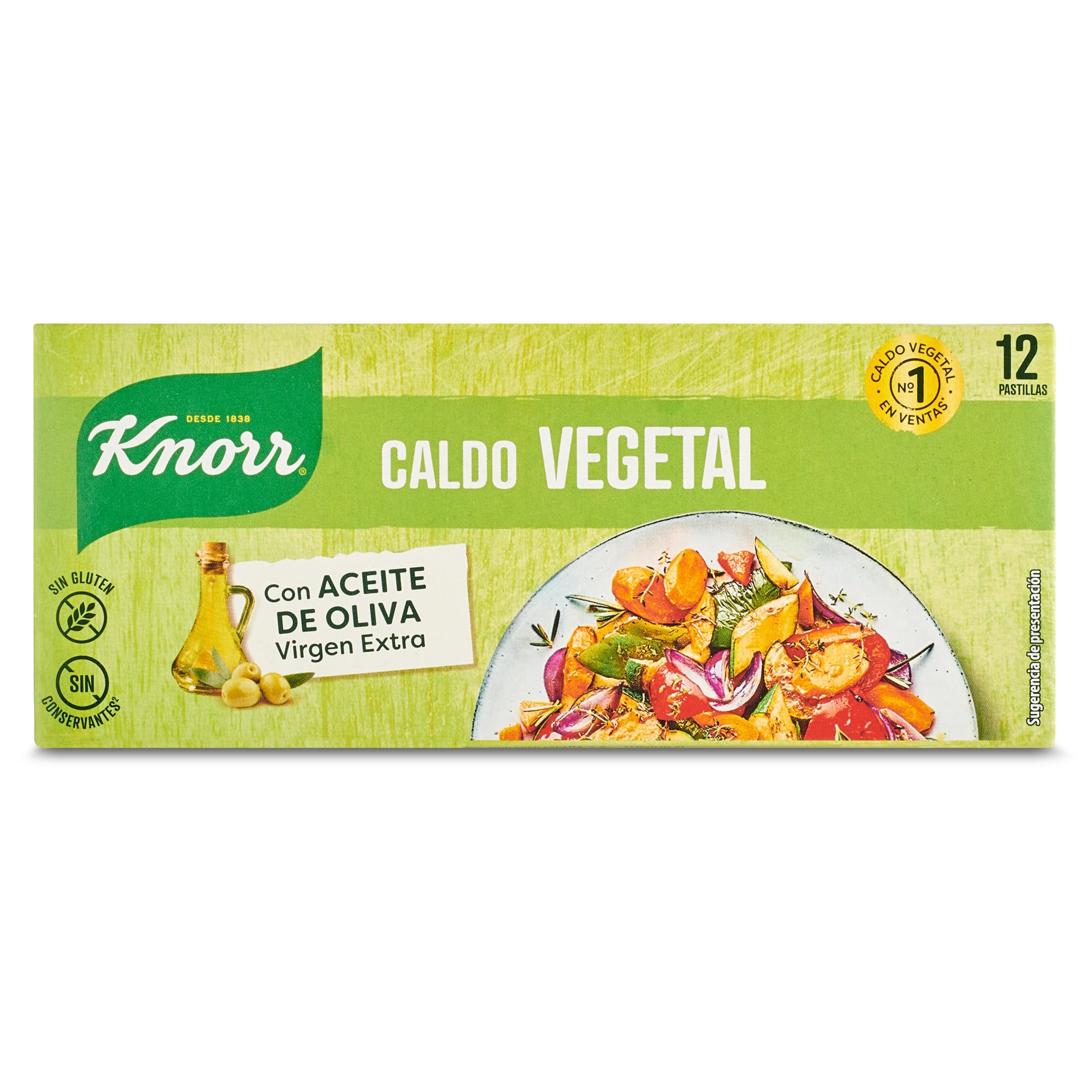 Pastillas de caldo vegetal Knorr 12 unidades