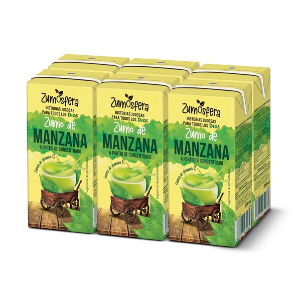 Zumo Manzana Dia Pack 6x200 Ml.
