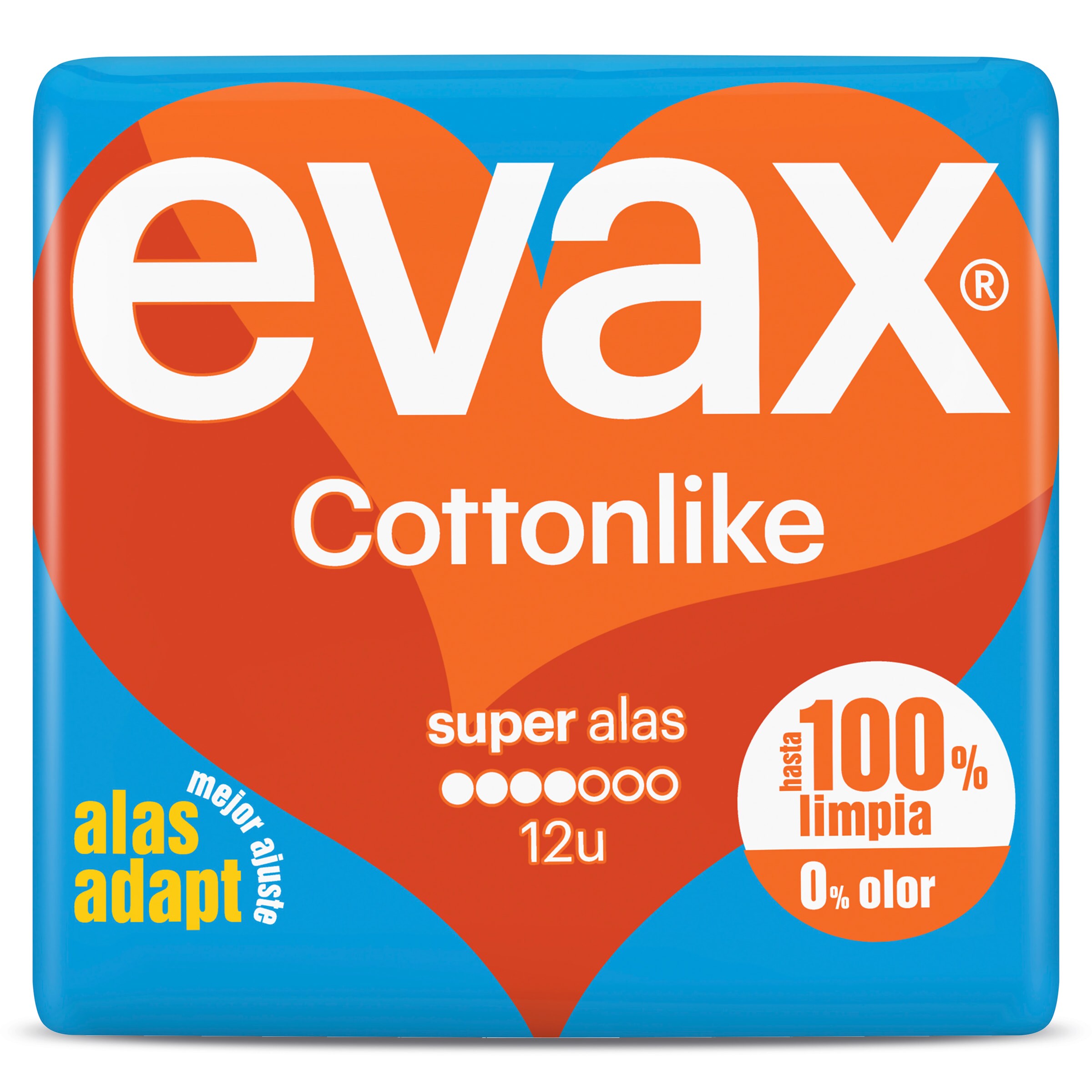 Compresas super con alas Evax bolsa 12 unidades