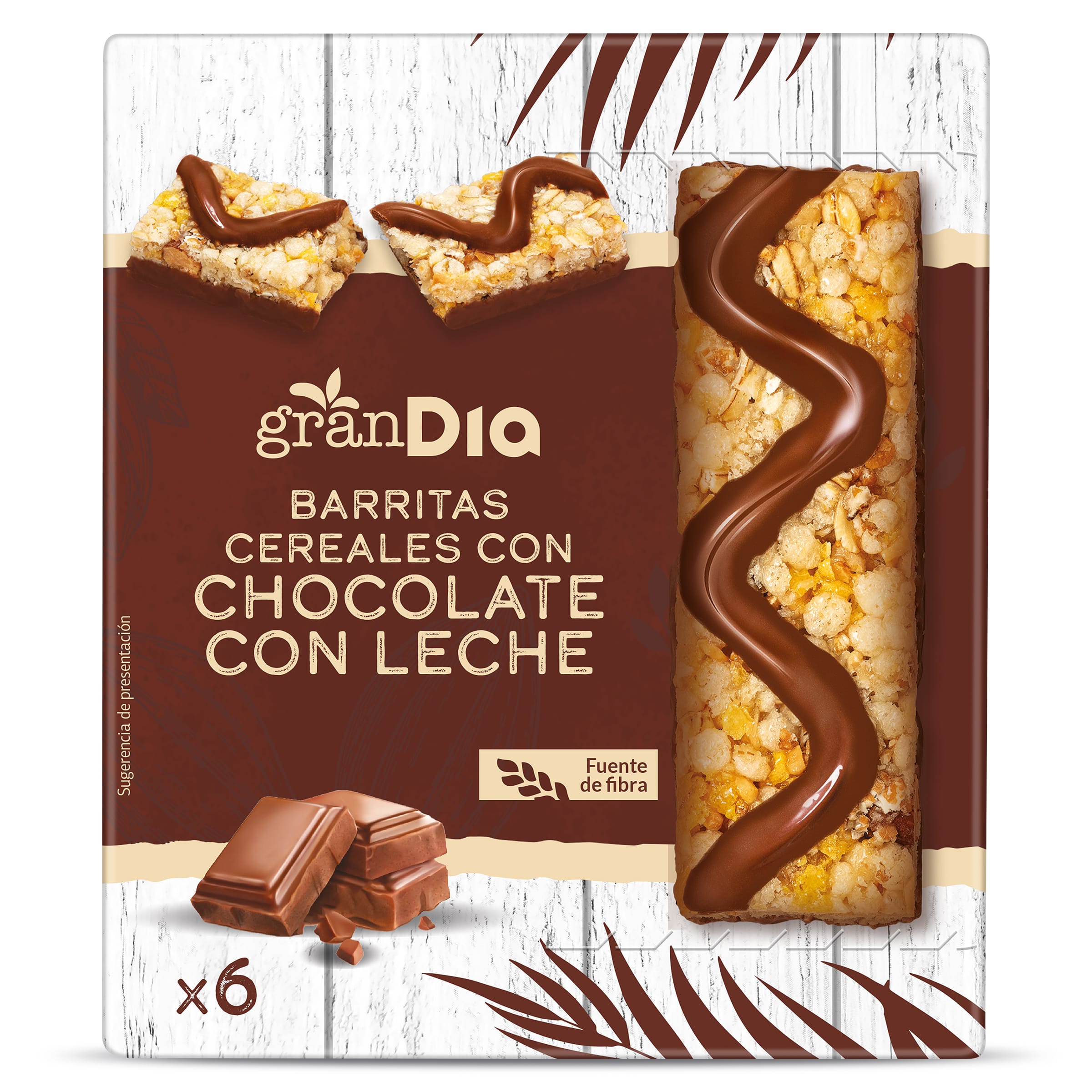 Barritas de cereales con chocolate con leche Gran Dia 150 g