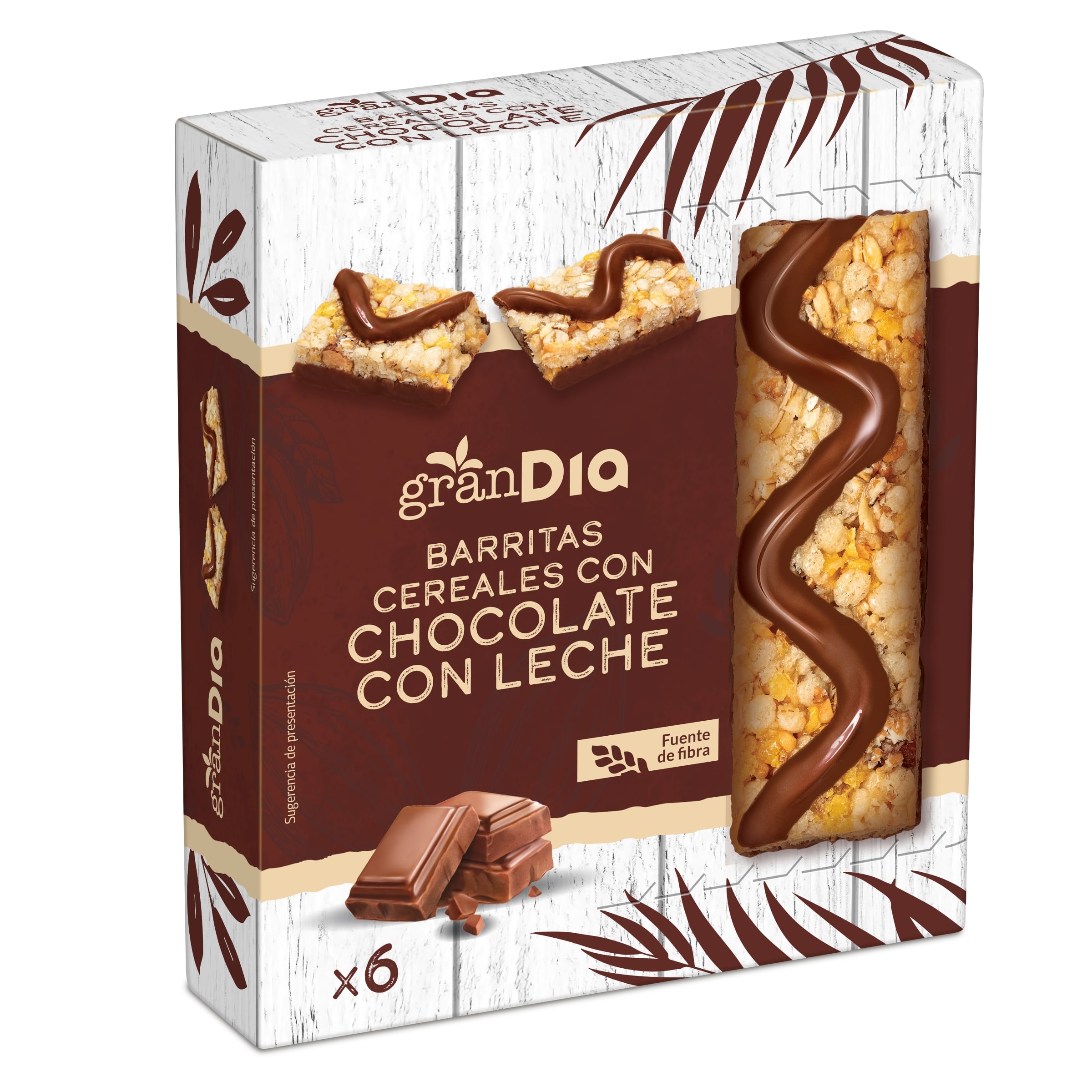 Barritas de cereales con chocolate con leche Gran Dia caja 150 g -  Supermercados DIA