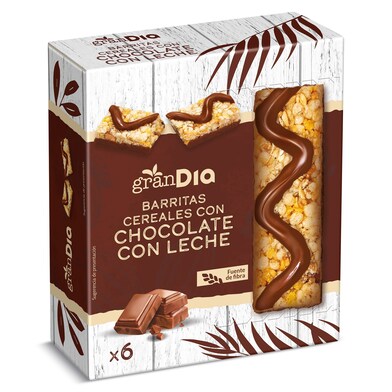 Barritas de cereales con chocolate con leche Gran Dia caja 150 g-0