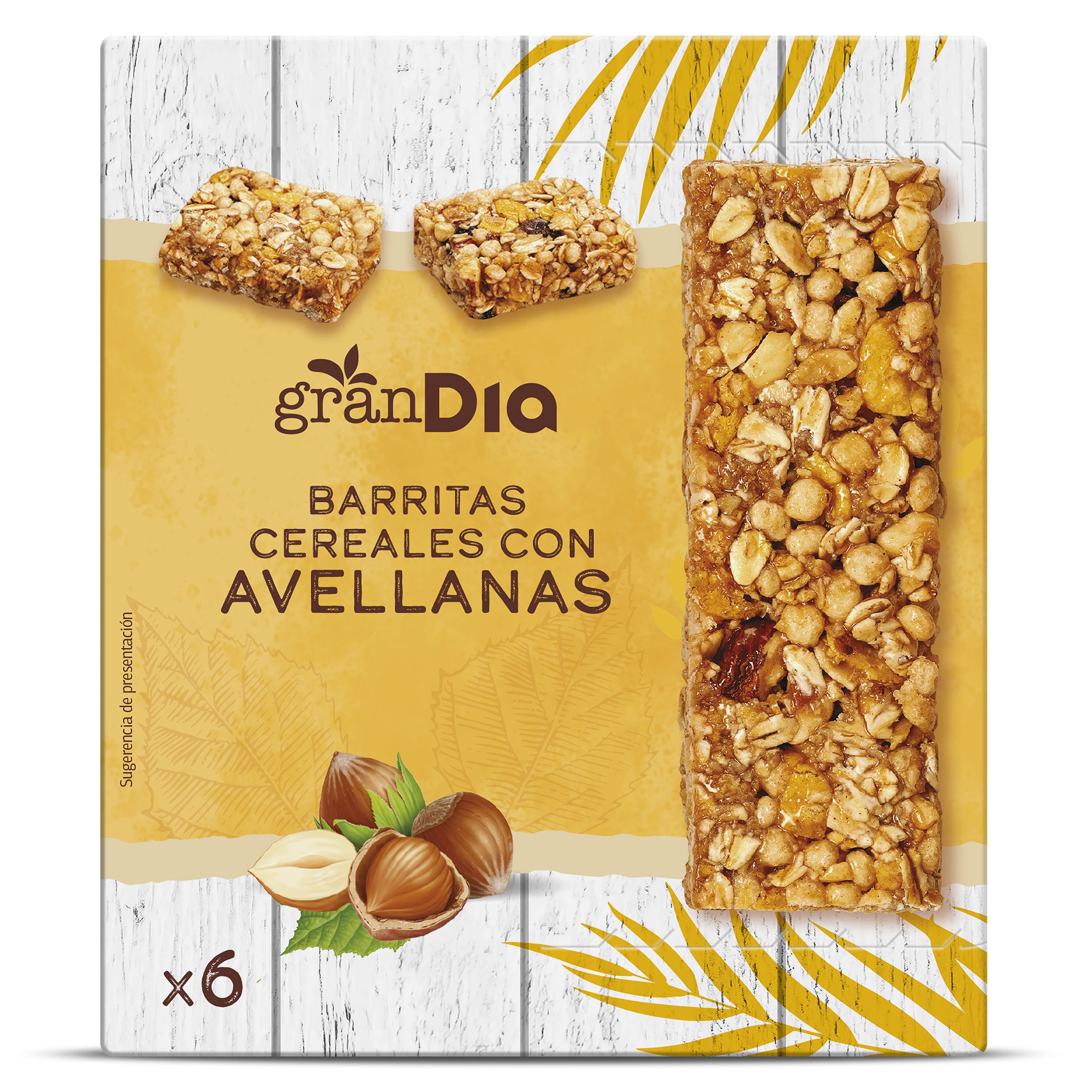 Barritas de cereales con avellanas Gran Dia 150 g