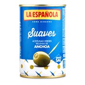 Aceitunas suaves rellenas de anchoa La española lata 130 g