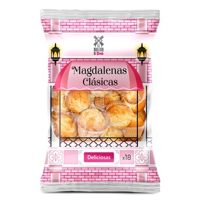 Magdalenas clásicas El molino de Dia bolsa 615 g-0 Magdalenas clásicas El molino de Dia bolsa 615 g-0