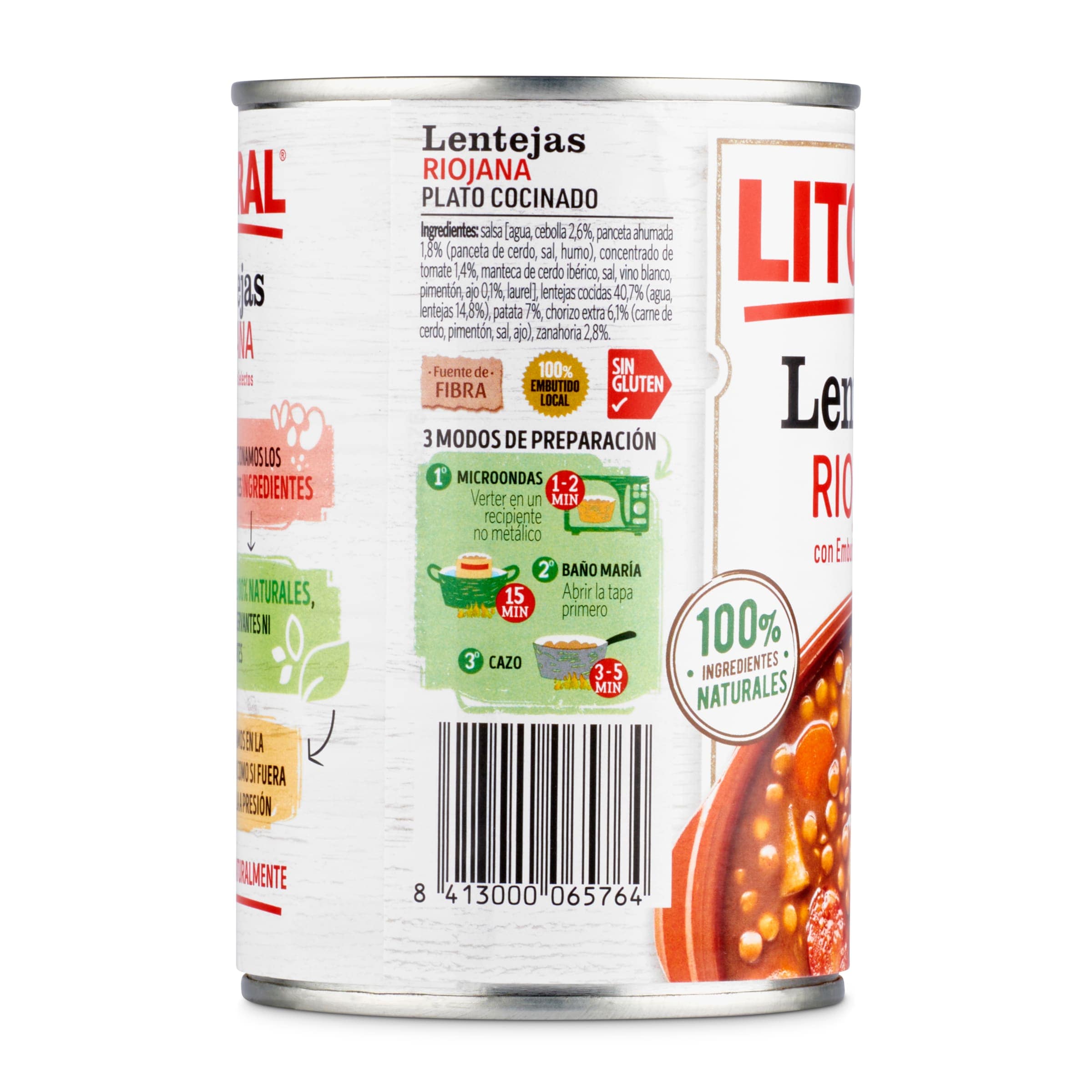 Lentejas a la riojana Litoral 430 g