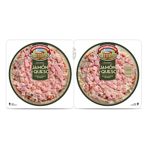 pizza jamon y queso 2 x 225 g