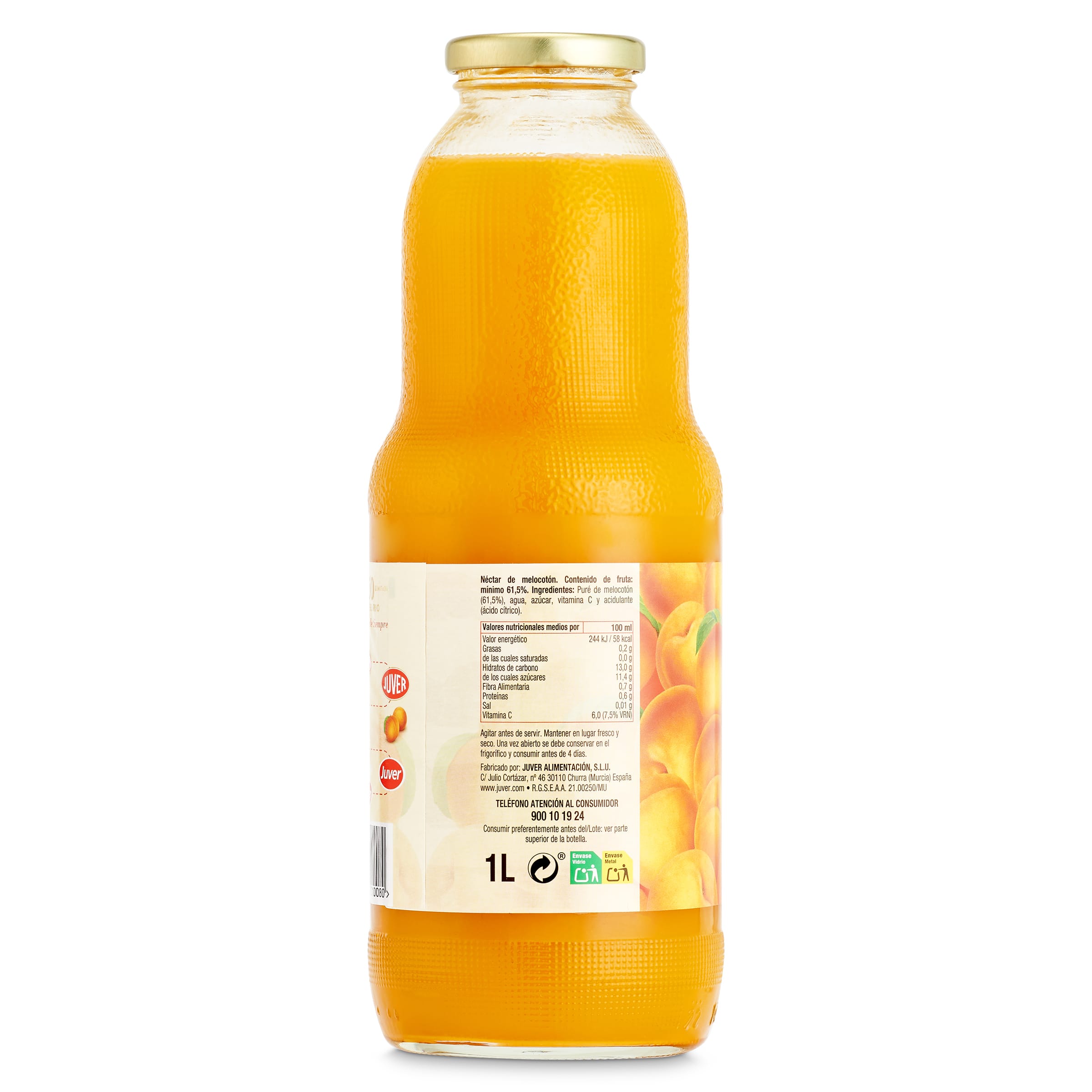 Néctar de melocotón Juver 1 L