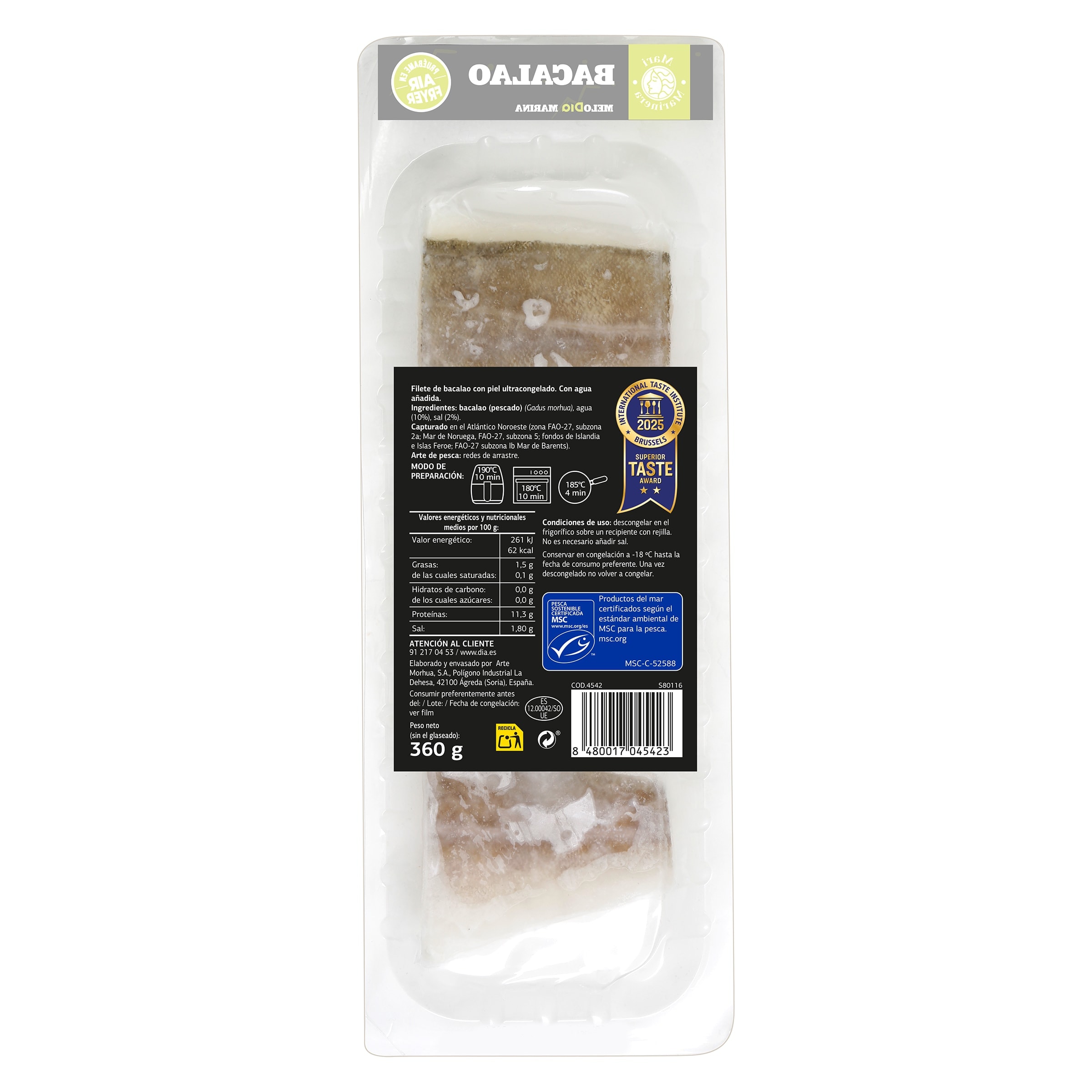 Filetes de bacalao MSC Dia Mari Marinera 360 g