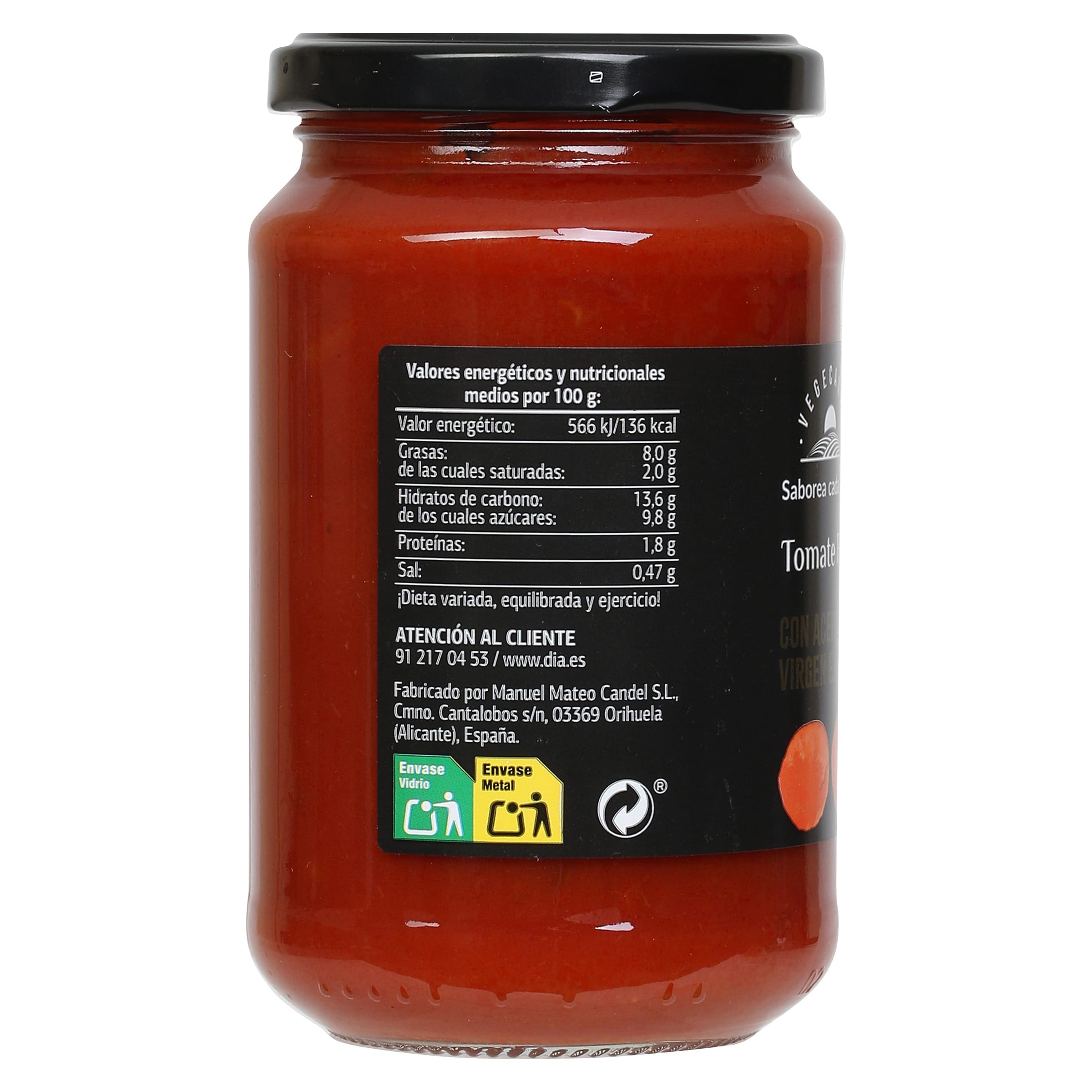 Tomate frito casero Dia Vegecampo 350 g