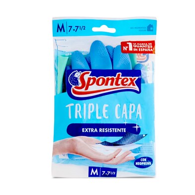 Guantes reutilizables triple capa talla M SPONTEX BOLSA 2 UD-0 Guantes reutilizables triple capa talla M SPONTEX BOLSA 2 UD-0