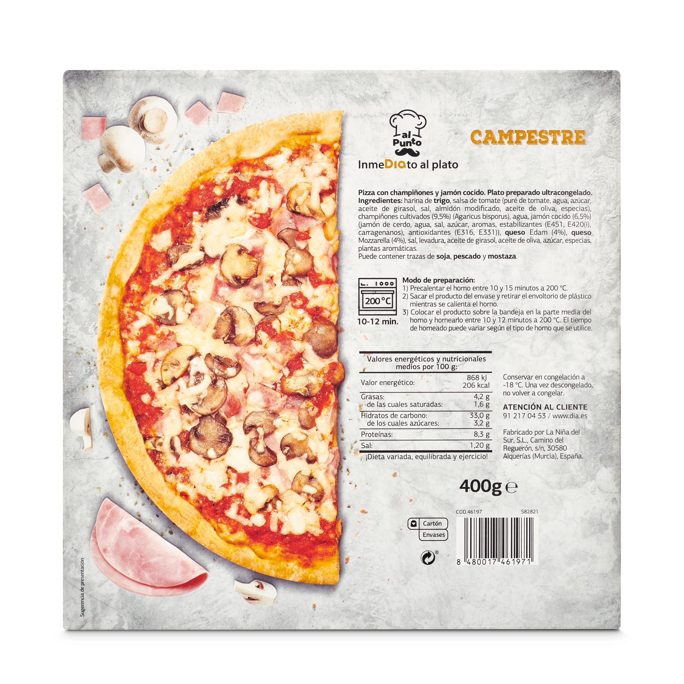 Pizza campestre Dia Al Punto 400 g