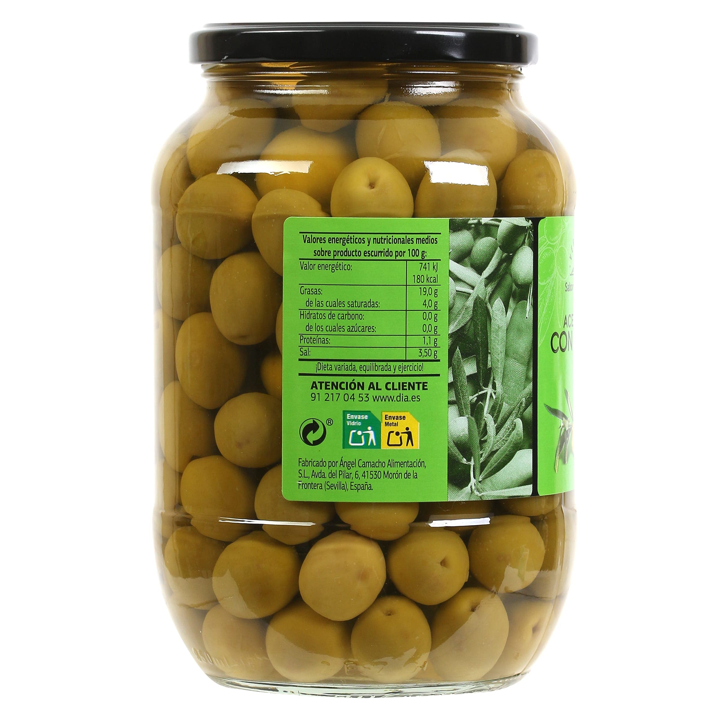 Aceitunas verdes con hueso Dia Vegecampo 500 g