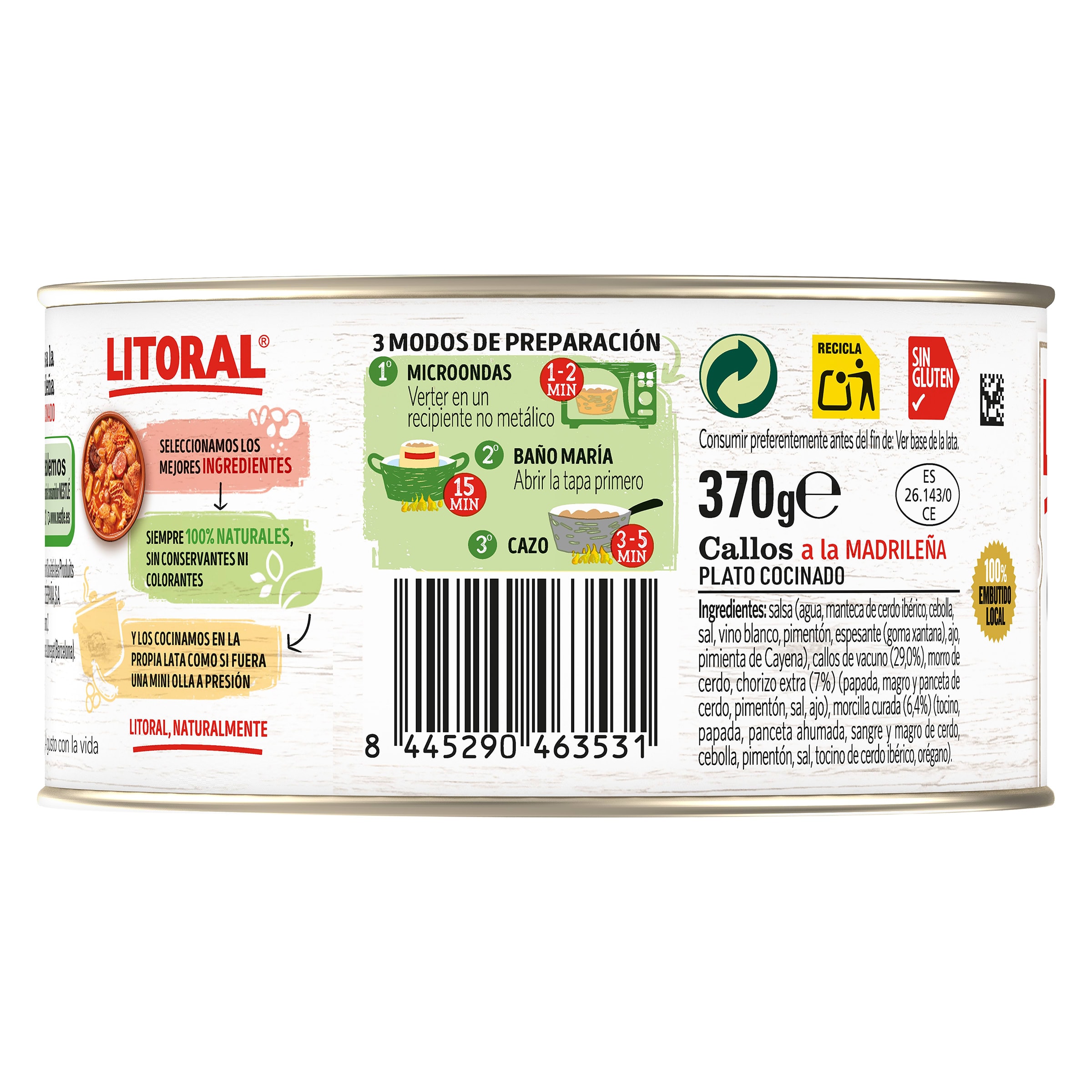 Callos a la madrileña Litoral 380 g