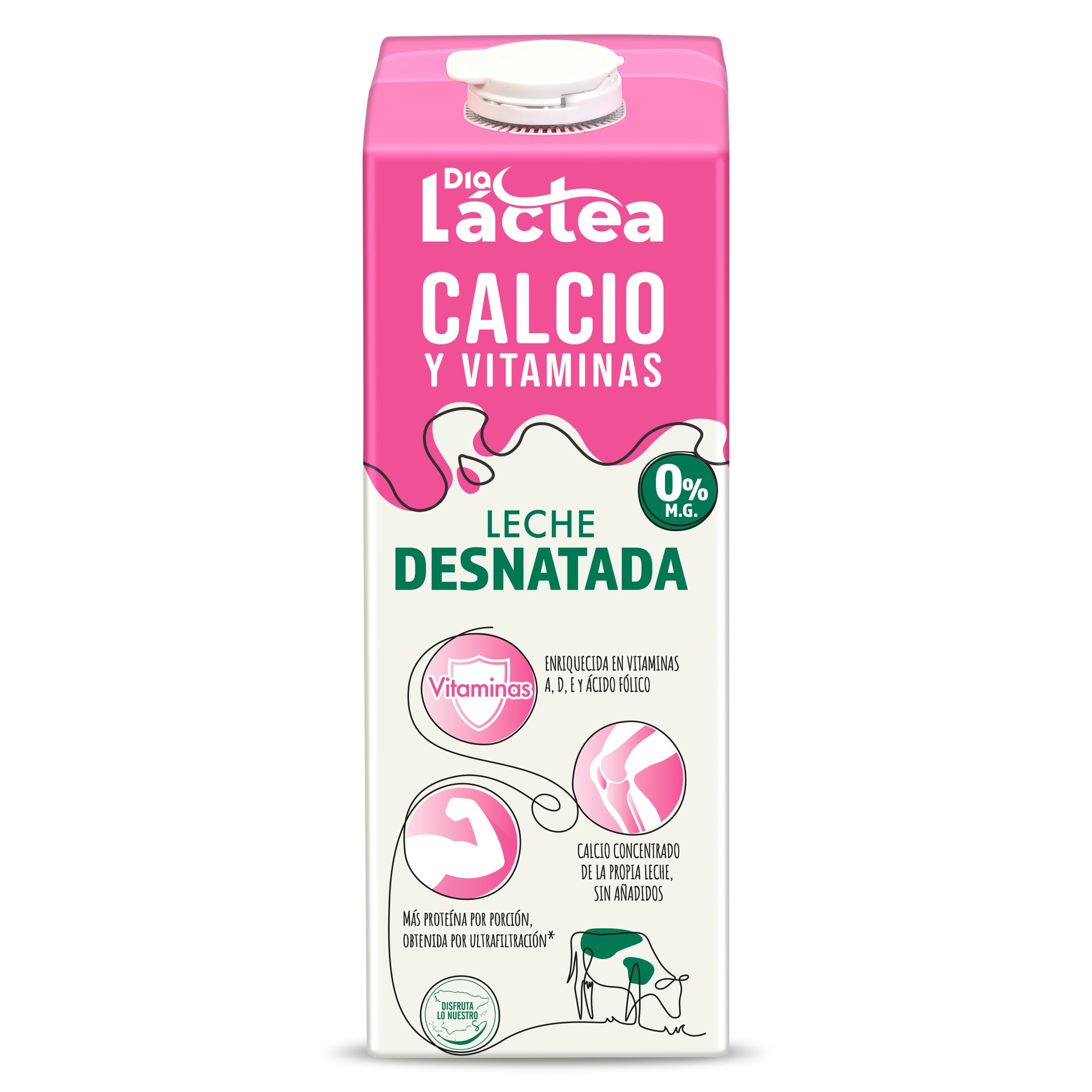 Leche desnatada calcio Dia Láctea 1 L