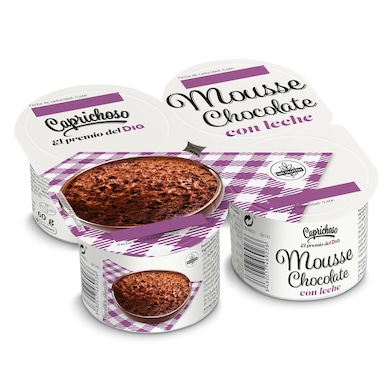 Mousse de chocolate con leche Caprichoso pack 4 x 60 g-0