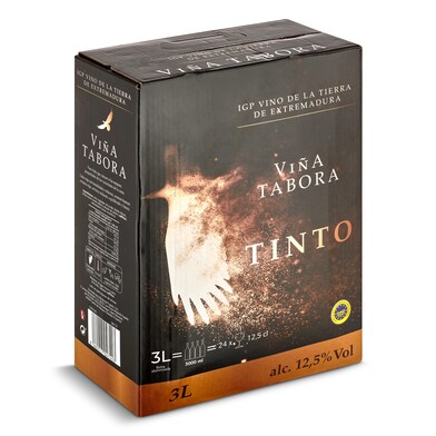 Vino tinto de la tierra de Extremadura  Viña Tabora baginbox 3 l-0