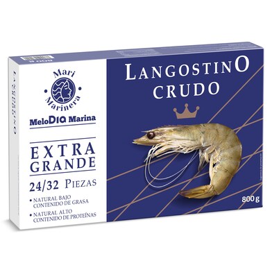 Langostino crudo extra 24/32 piezas Mari Marinera de Dia caja 800 g-0