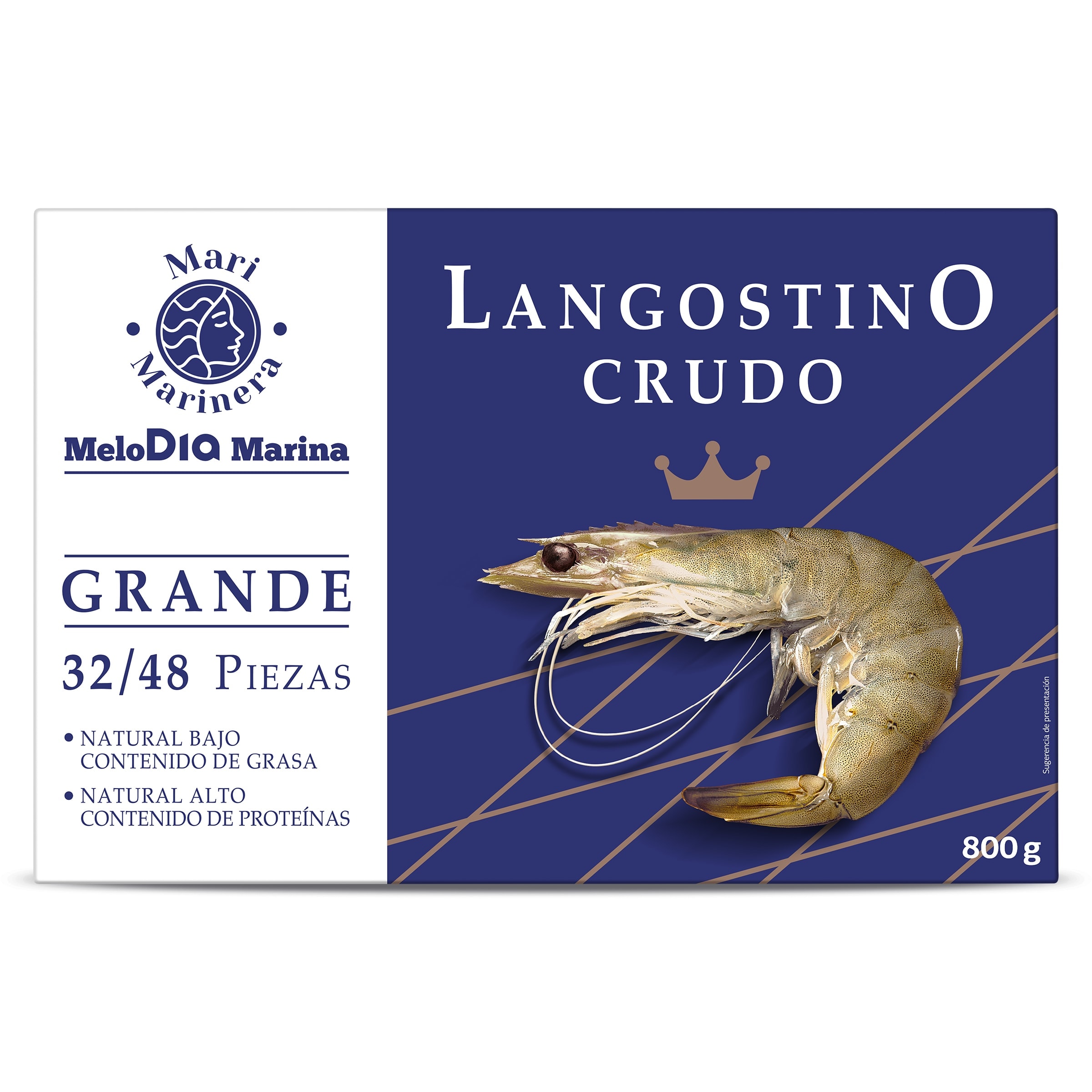 Langostino crudo grande 32/48 piezas Dia Mari Marinera 800 g