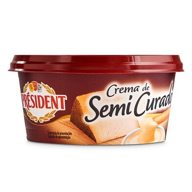 Crema de queso semicurado President tarrina 125 g-1 Crema de queso semicurado President tarrina 125 g-1