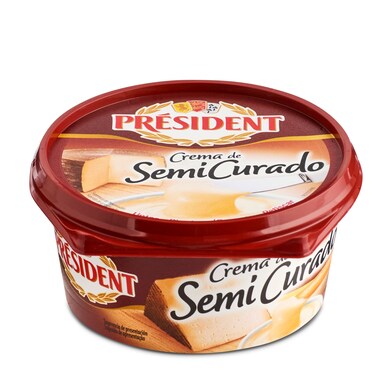 Crema de queso semicurado President tarrina 125 g-0 Crema de queso semicurado President tarrina 125 g-0