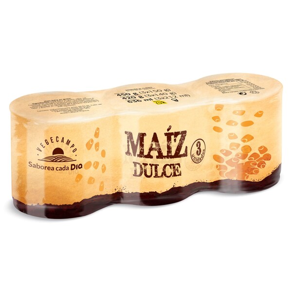 Maíz Dulce Dia Vegecampo Pack 3 Latas 140 Gr.