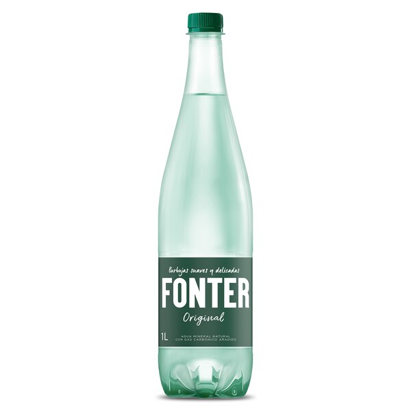 Agua Mineral con Gas Fonter Botella 1 L.