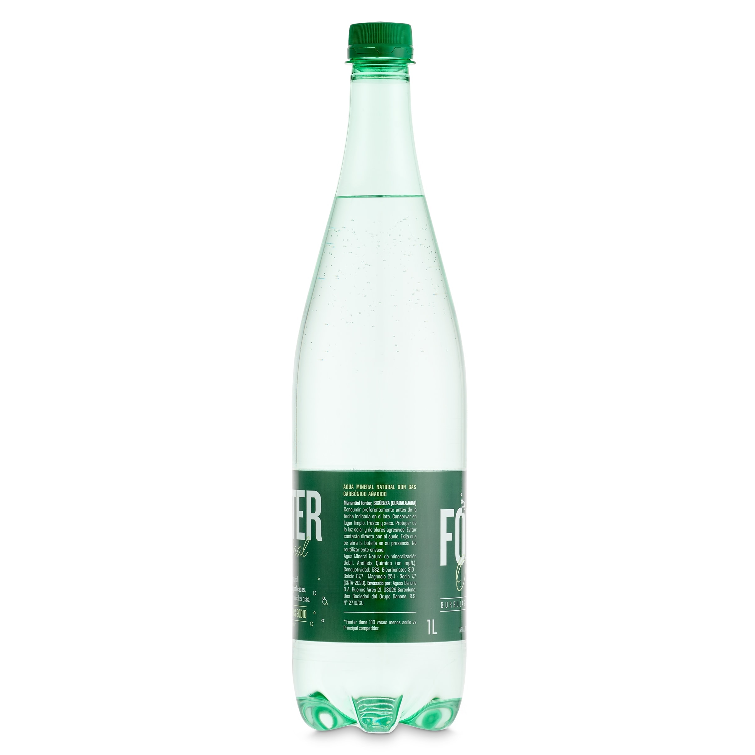 Agua mineral con gas Fonter 1 L