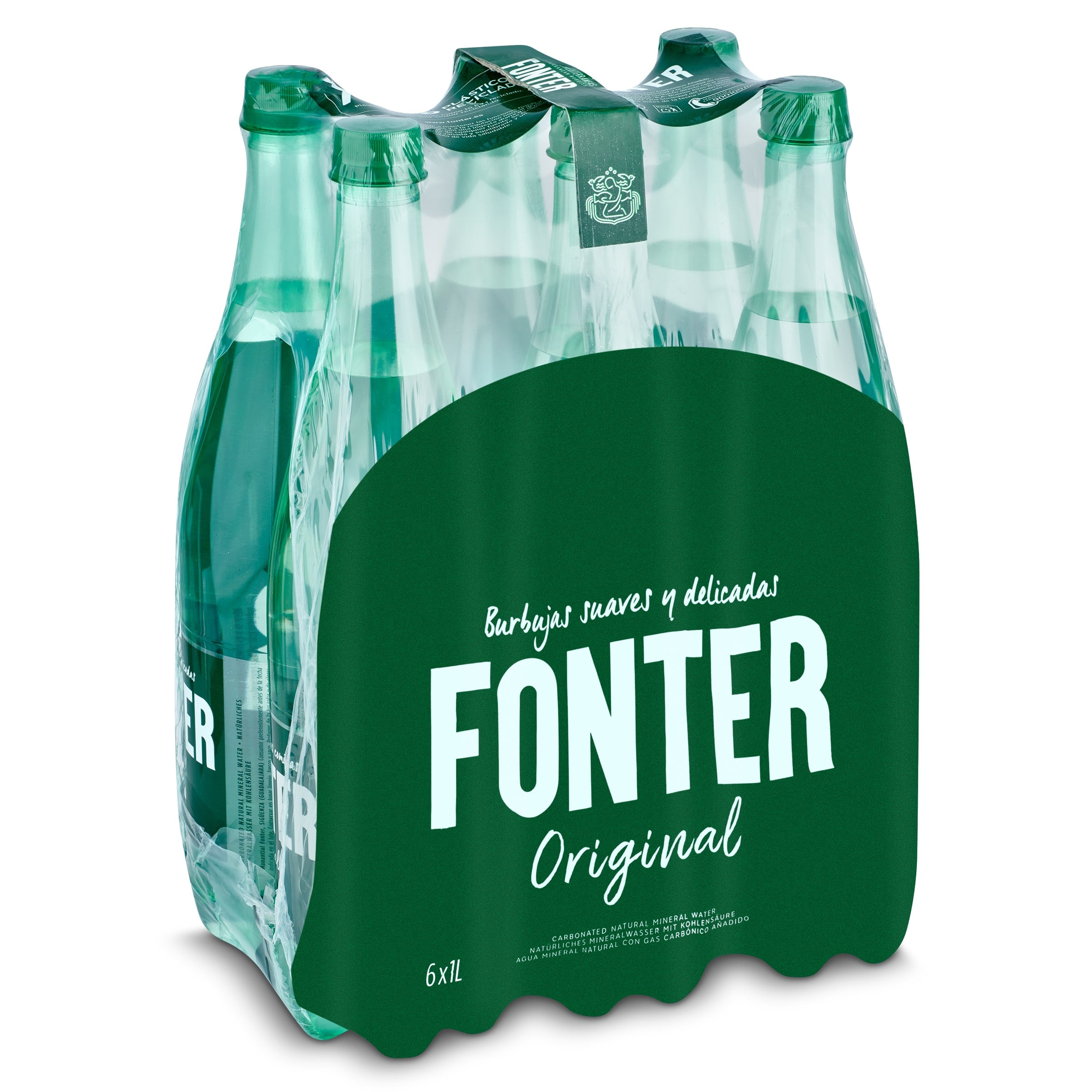 Agua mineral con gas Fonter pack 6 x 1 L