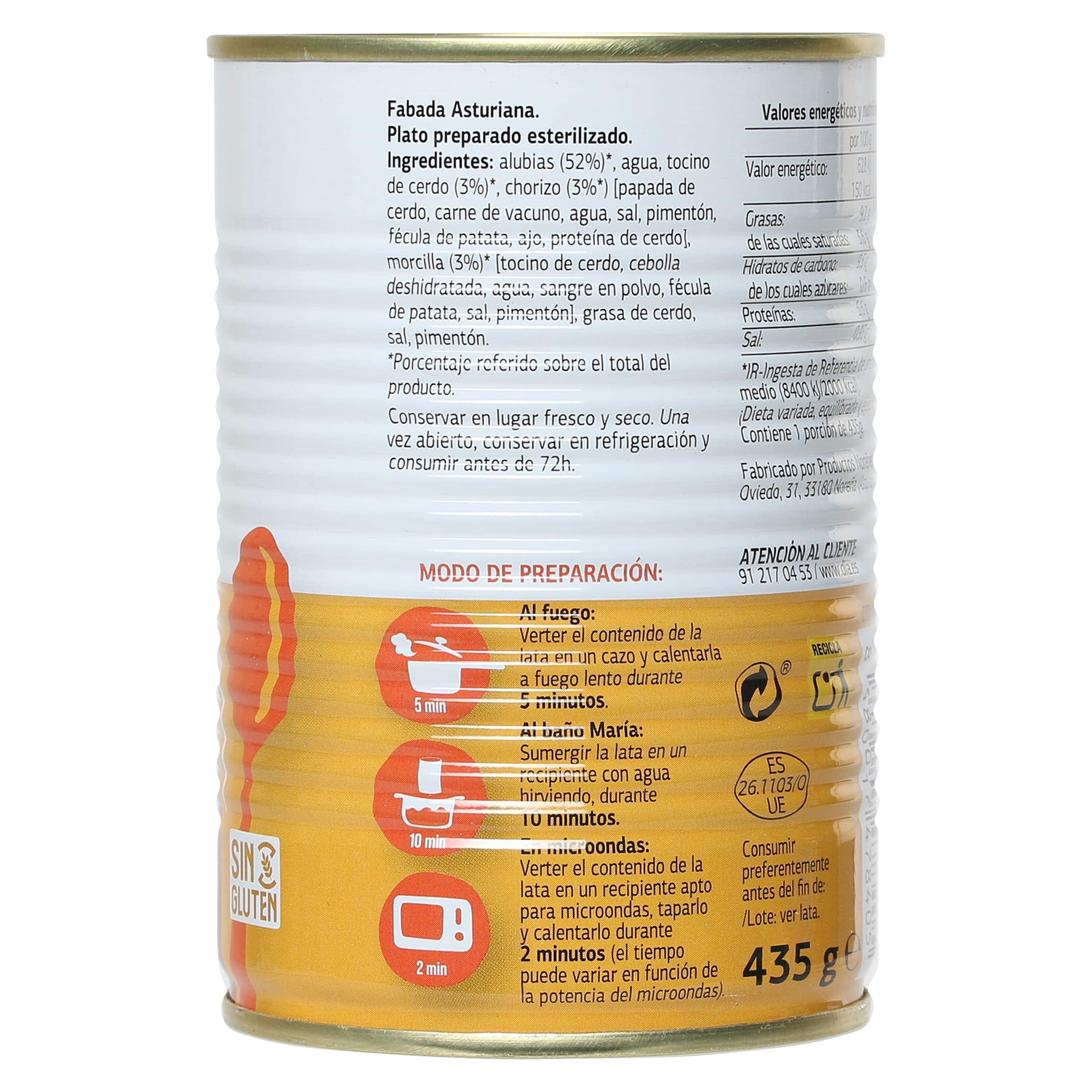 Fabada asturiana Dia Al Punto 435 g