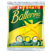 Bayeta amarilla super absorbente y extra suave Ballerina bolsa 4 unidades