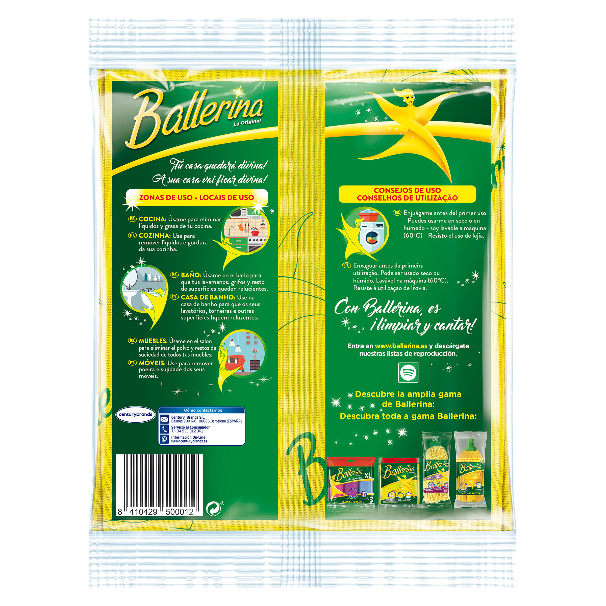 Bayeta Ballerina 4 unidades