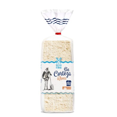 Pan de molde blanco sin corteza EL MOLINO DE DIA BOLSA 450 GR-1 Pan de molde blanco sin corteza EL MOLINO DE DIA BOLSA 450 GR-1